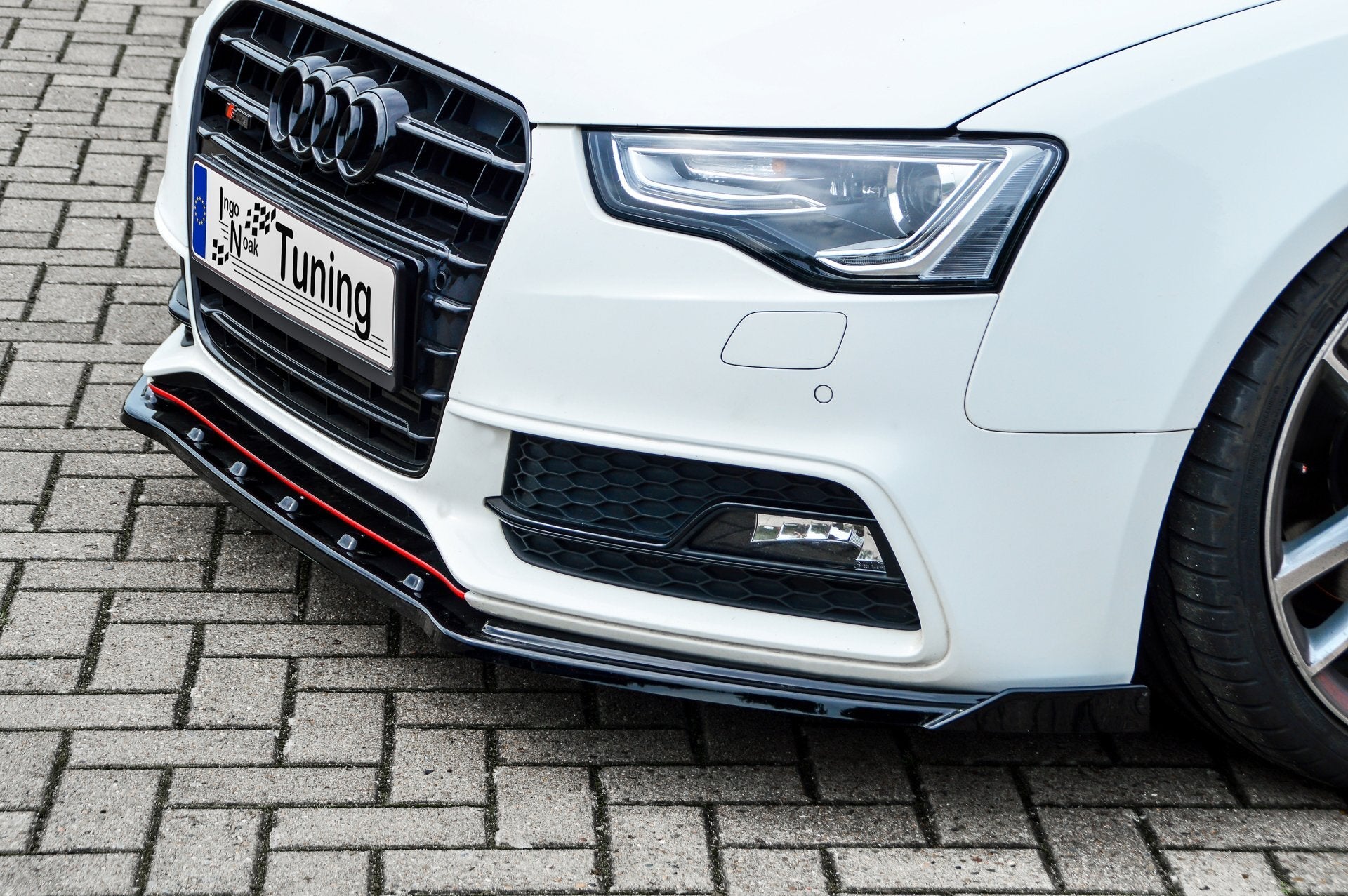 Cup Frontspoilerlippe mit Wing für Audi A5 B8 Facelift S-Line ab Bj. 2011-2017