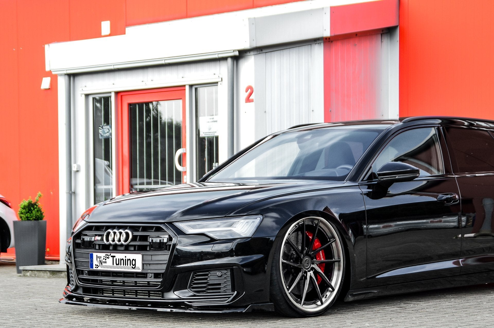 Cup Frontspoilerlippe mit Wing für Audi A6 S-Line + S6 4K C8 ab Bj. 2018-