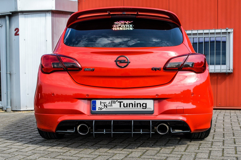 Gefräster Heckansatz mit Finnen V2 für Opel Corsa E OPC