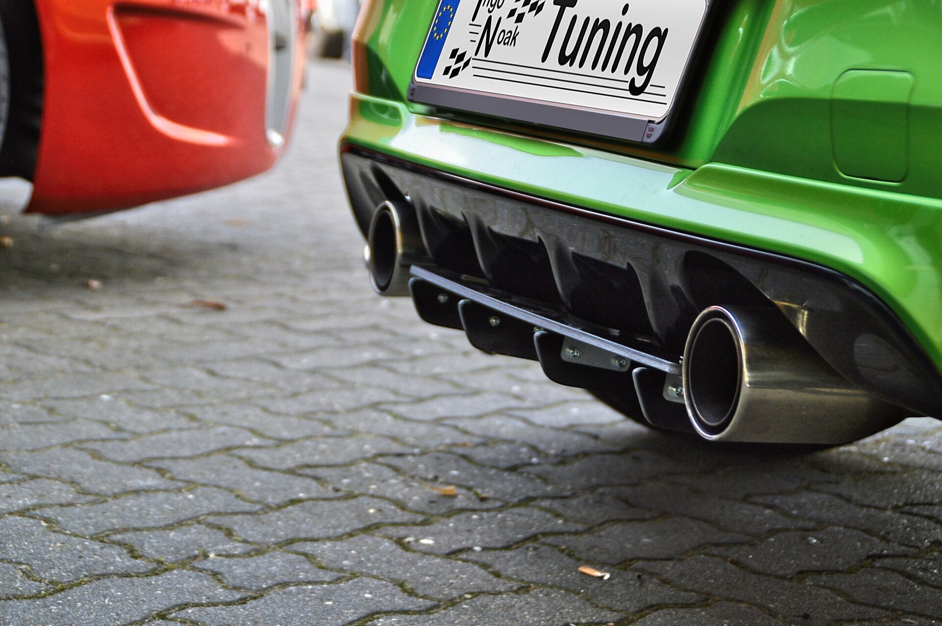 gefräster Heckansatz mit Finnen für Opel Corsa E OPC