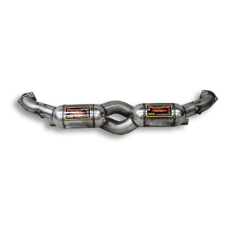 Supersprint Vorderrohr Rechts + Links mit Sport Metallkatalysator für Porsche 911 (996er Serie GT3 / GT3 RS) (2001–2004)