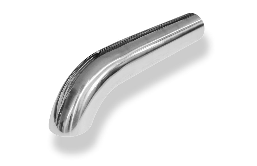 FoxAnschweißendrohr Typ 26 Ø 70 mm / Länge: 250 mm  - uneingerollt / 80° nach unten gebogen