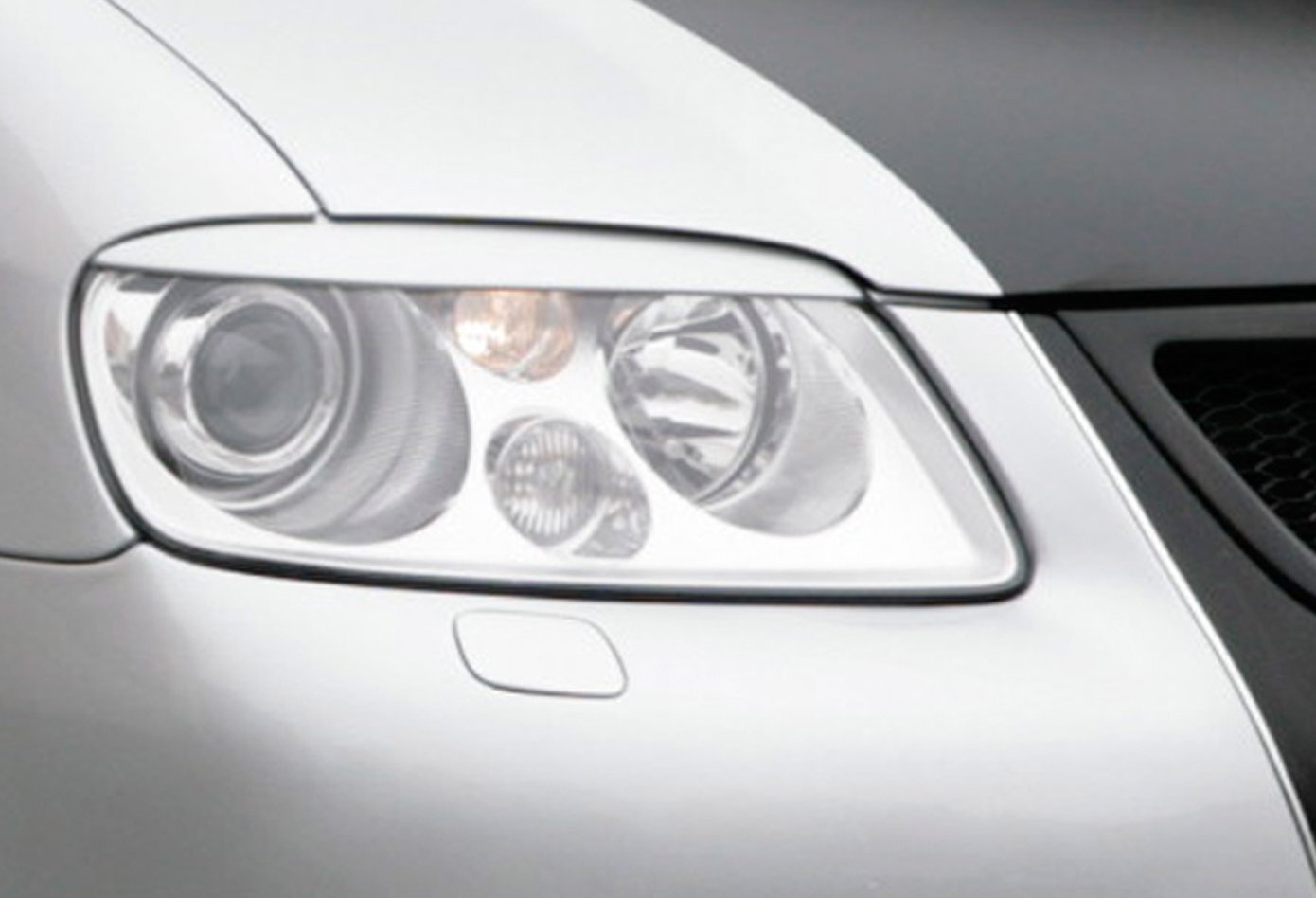 Scheinwerferblenden bis über Blinker für VW Caddy 2K