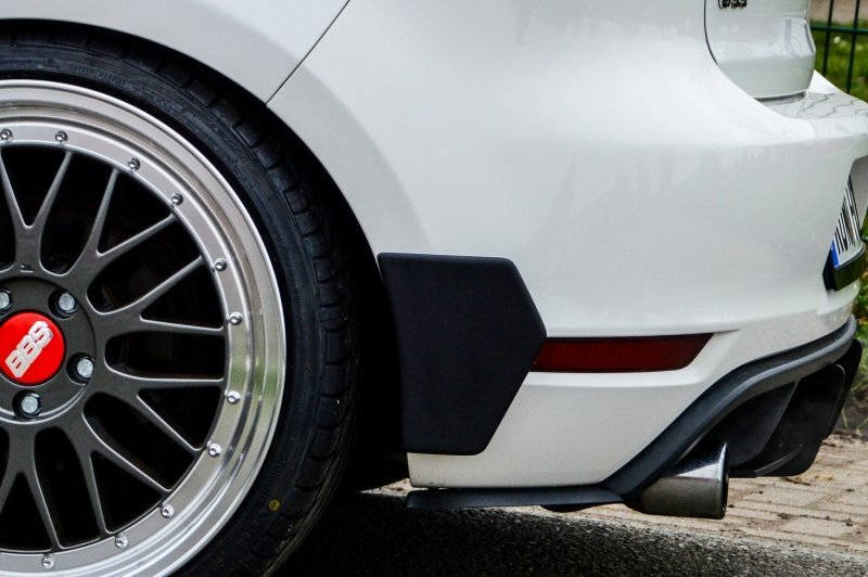 Hintere Seiten Flaps Flicks Satz aus ABS Kunststoff nur passend Golf 6 GTI/GTD