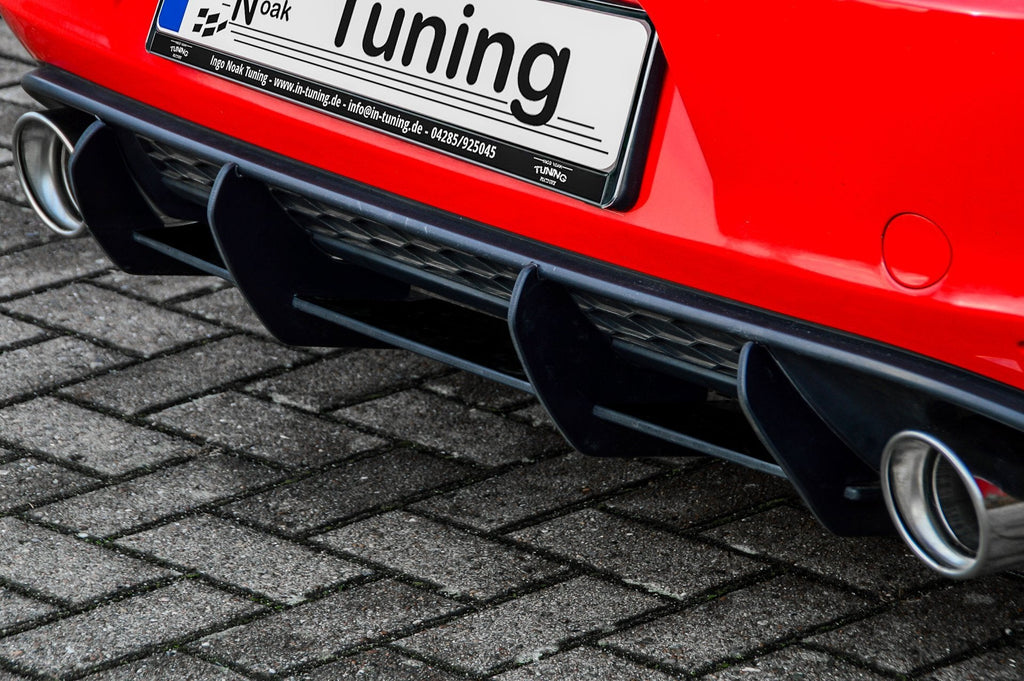 Gefräster Heckansatz mit Finnen V2 für VW Golf 7 GTI + GTD AU