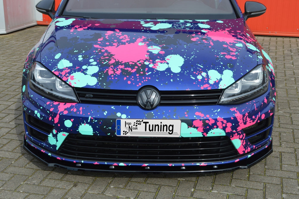 Cup Frontspoilerlippe mit Wing für VW Golf 7 R+ R-Line AU
