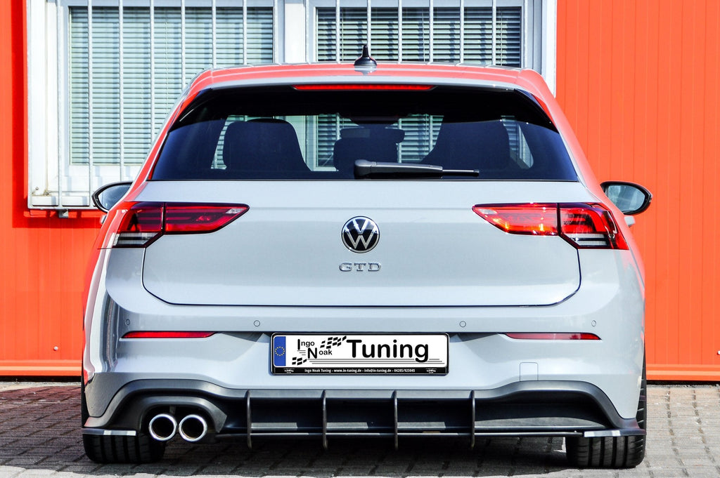 Gefräster Heckansatz mit Seitenteilen für VW Golf 8 GTD