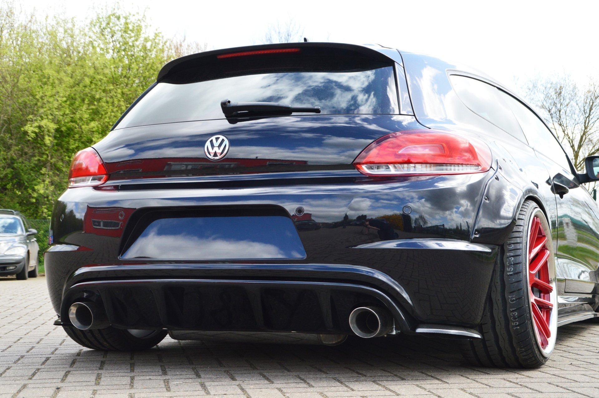 Heckdiffusor Einsatz inkl. Seitenteilen in flacher Ausführung für VW Scirocco R 13