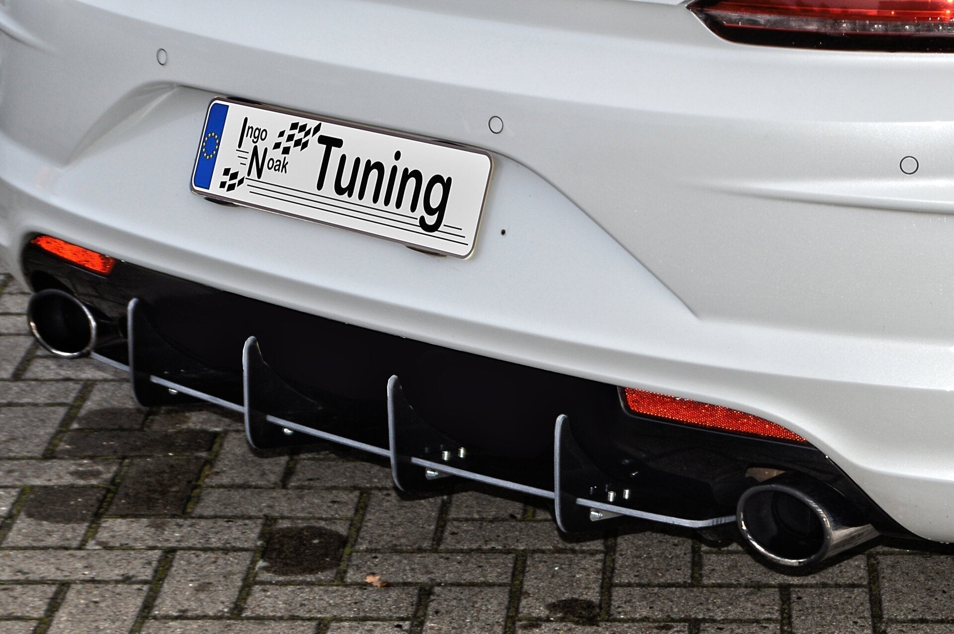 Gefräster Heckansatz mit Finnen für VW Scirocco R Facelift