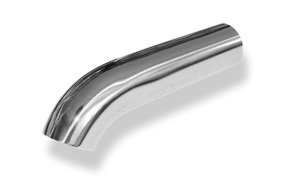 FoxAnschweißendrohr Typ 28 Ø 55 mm / Länge: 250 mm / uneingerollt / 45° nach unten gebogen