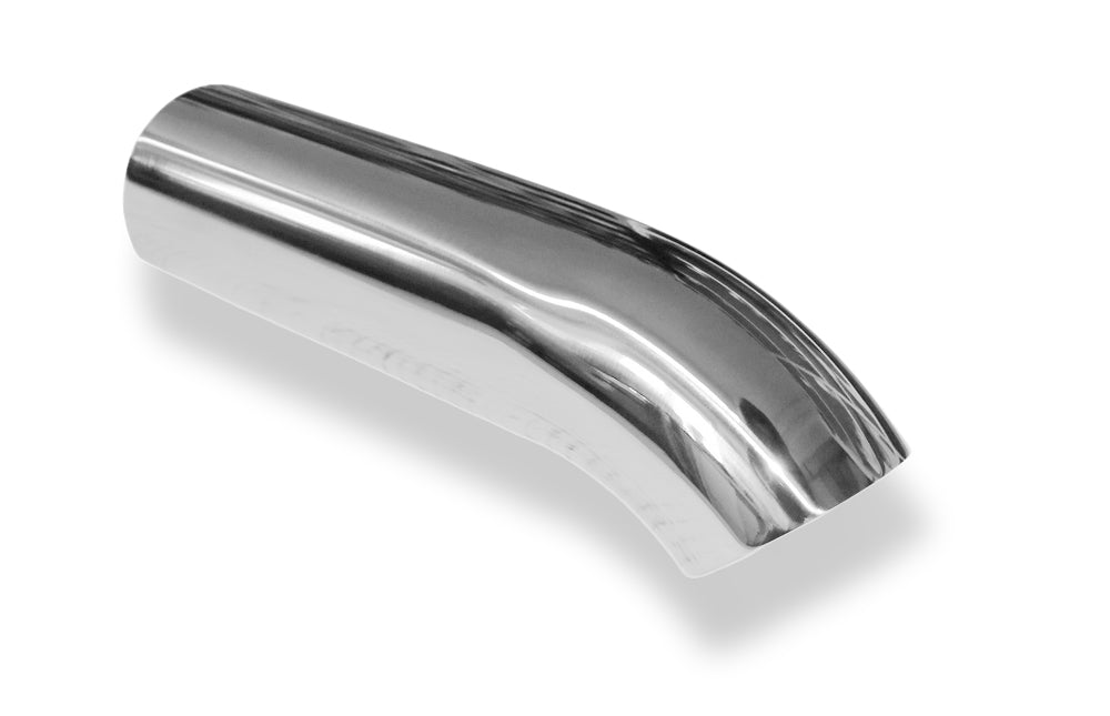 FoxAnschweißendrohr Typ 28 Ø 63 mm / Länge: 250 mm / uneingerollt / 45° nach unten gebogen