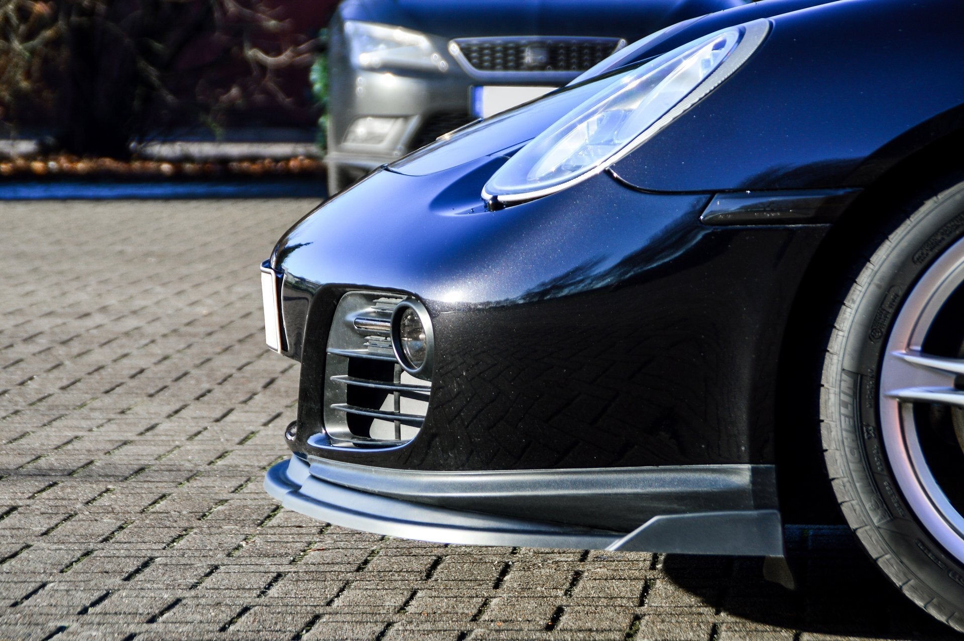 Frontspoilerlippe Cuplippe mit Wing für Porsche Cayman 987 aus ABS