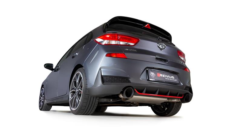 Remus OPF Back Anlage bestehend aus 2 Verbindungsrohren und Sportschalldämpfer mittig für Hyundai i30 N Performance Typ PDE