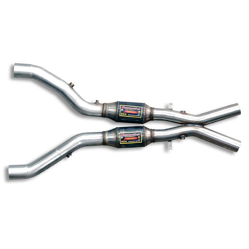 Supersprint Vorschalldämpfer Recht + Link mit Sport Metallkatalysator + X-Pipe für Alpina BMW Alpina Roadster (2002–2003)