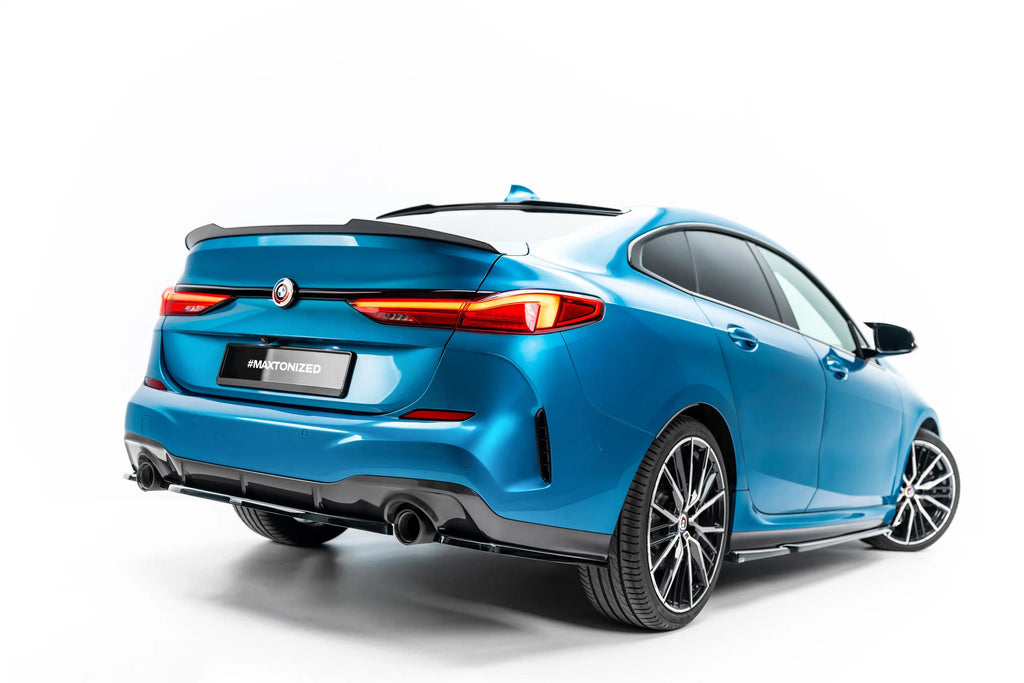 Maxton Design Heck Ansatz Flaps Diffusor V.2 für BMW 2 Gran Coupe M-Paket F44 [2019-2024] | Schwarz Hochglanz | ABS-Kunststoff