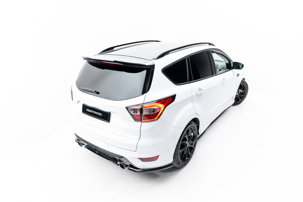 Maxton Design Heckspoiler Lippe für Ford Kuga ST-Line Mk2 Facelift [2016-2019] | Schwarz Hochglanz | ABS-Kunststoff