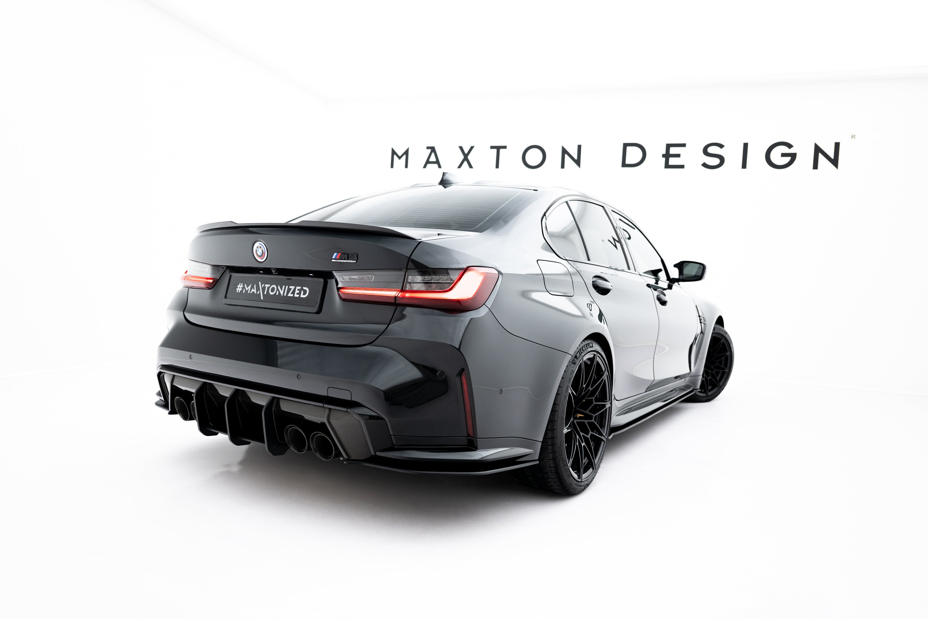 Maxton Design Street Pro Heck Ansatz Flaps Diffusor V.3 passend für BMW M3 Limousine / Touring G80 / G81