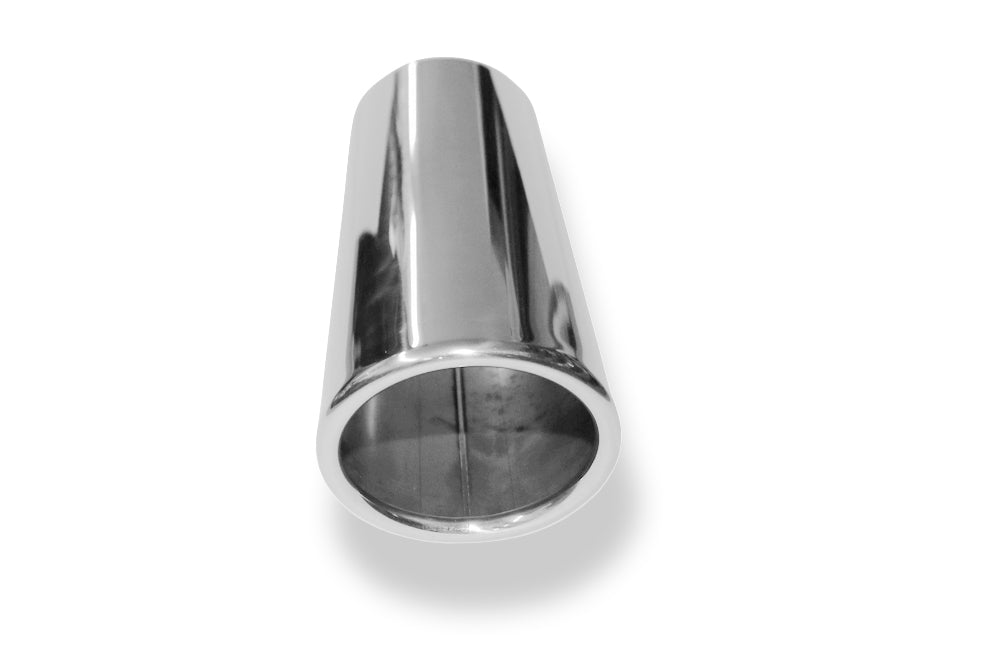 Fox Anschweißendrohr Typ 32 88x74 mm / Länge: 300 mm  - oval / eingerollt / 16° abgeschrägt / ohne Absorber