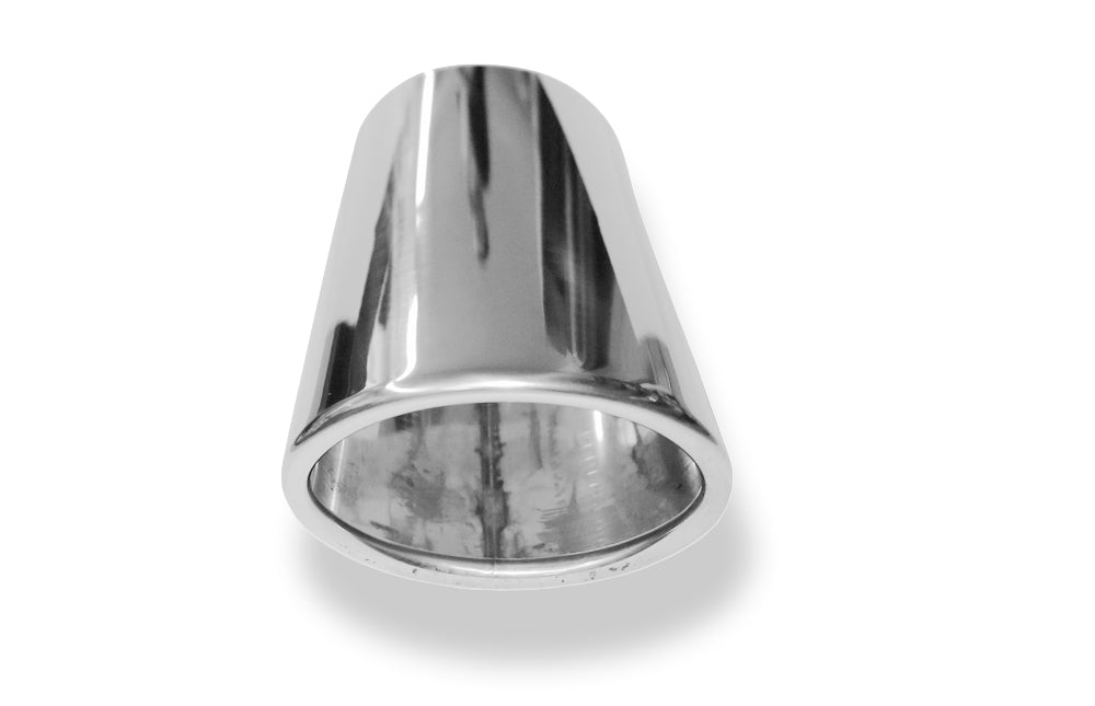 Fox Anschweißendrohr Typ 32 106x71 mm / Länge: 300 mm - oval / eingerollt / 29° abgeschrägt / ohne Absorber