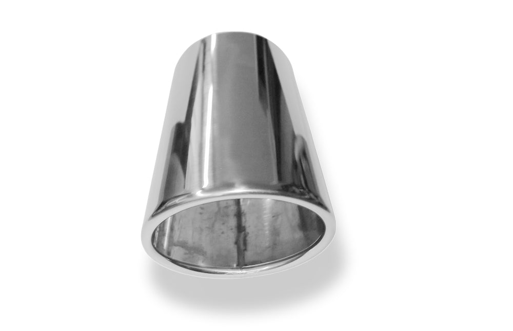 Fox Anschweißendrohr Typ 32 115x85 mm / Länge: 300 mm  - oval / eingerollt / 25° abgeschrägt / ohne Absorber