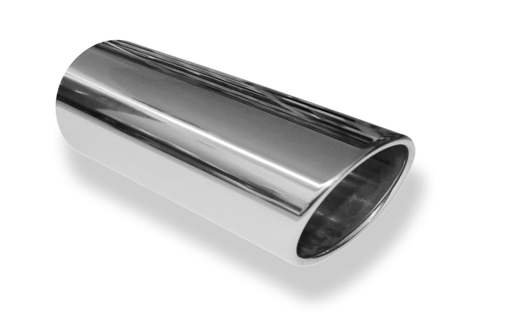FoxAnschweißendrohr Typ 32 129x106 mm / Länge: 300 mm  - oval / eingerollt / 19° abgeschrägt / ohne Absorber