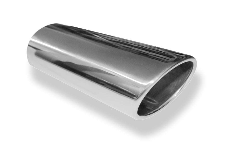 FoxAnschweißendrohr Typ 32 140x90 mm / Länge: 300 mm - oval / eingerollt / 14° abgeschrägt / ohne Absorber