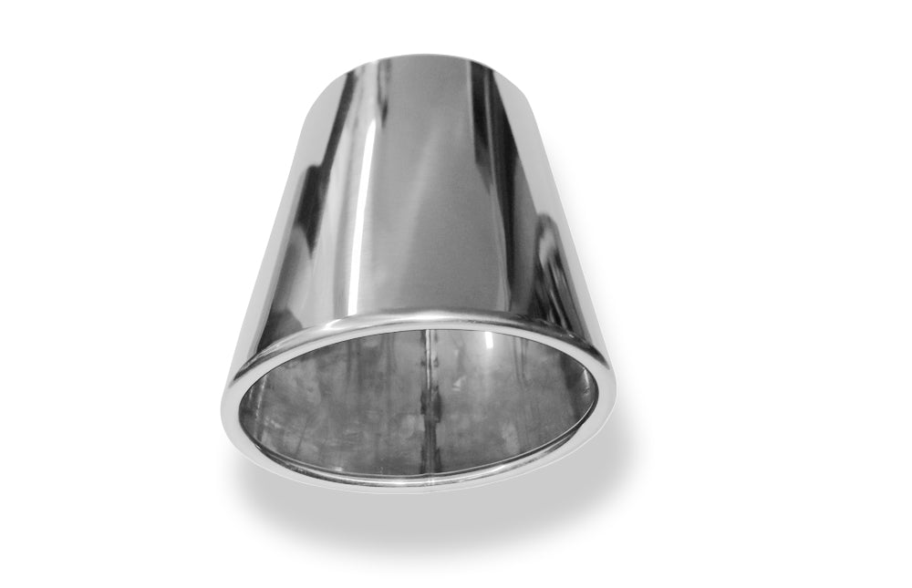 Fox Anschweißendrohr Typ 32 140x90 mm / Länge: 300 mm - oval / eingerollt / 14° abgeschrägt / ohne Absorber