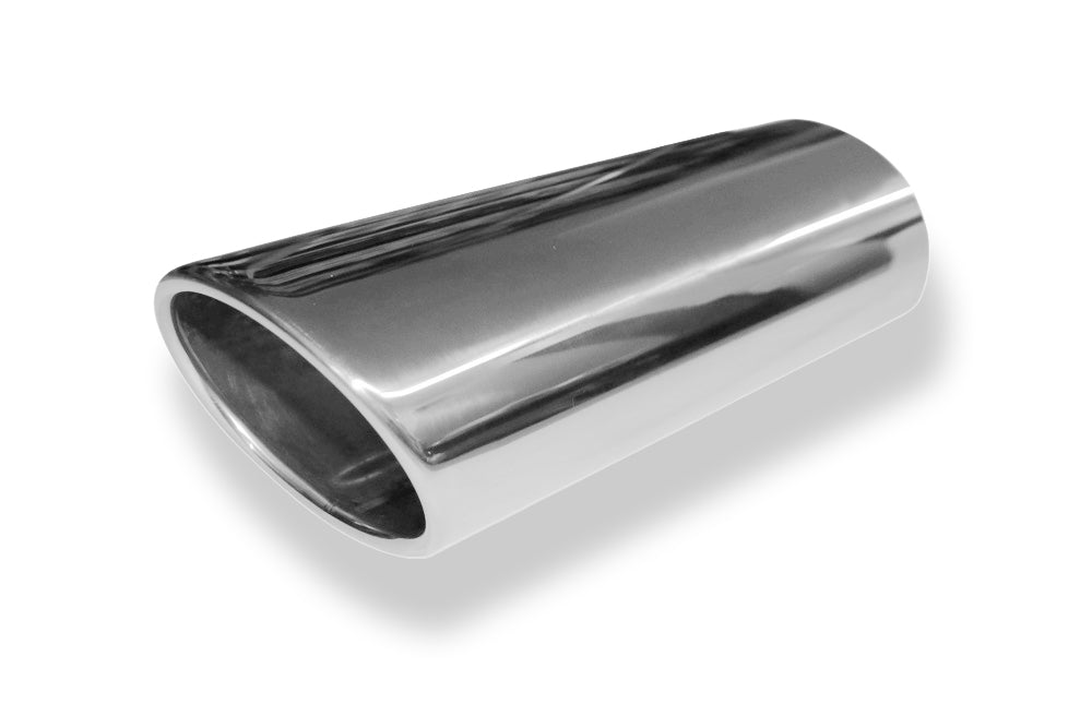 FoxAnschweißendrohr Typ 32 140x90 mm / Länge: 300 mm - oval / eingerollt / 14° abgeschrägt / ohne Absorber