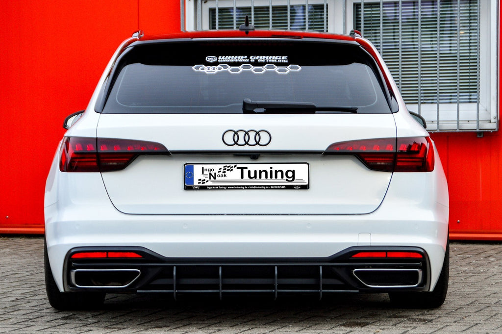 Gefräster Heckansatz aus ABS für Audi A4 B9 Avant Facelift