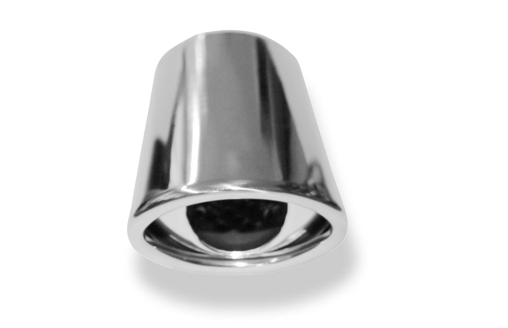 Fox Anschweißendrohr Typ 33 86x54 mm / Länge: 200 mm / oval / eingerollt / 29° abgeschrägt / mit Absorber