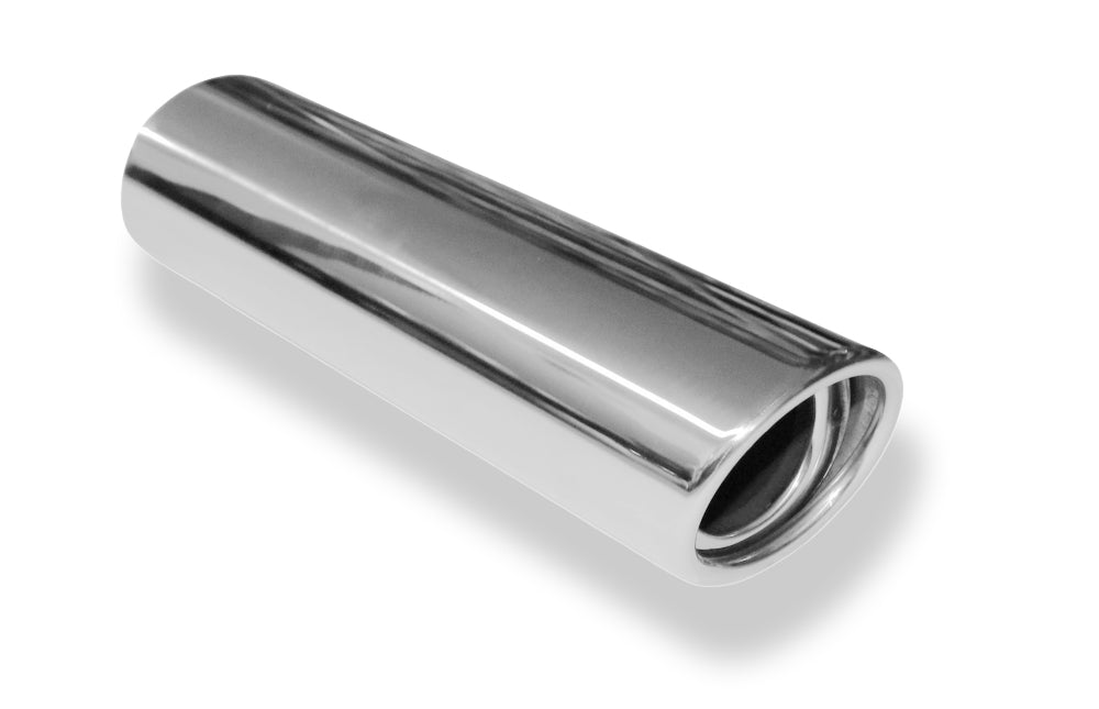FoxAnschweißendrohr Typ 33 88x74 mm / Länge: 300 mm  - oval / eingerollt / 16° abgeschrägt / mit Absorber