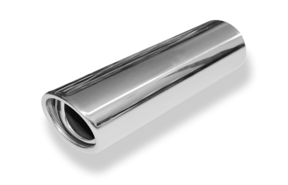 FoxAnschweißendrohr Typ 33 88x74 mm / Länge: 300 mm  - oval / eingerollt / 16° abgeschrägt / mit Absorber
