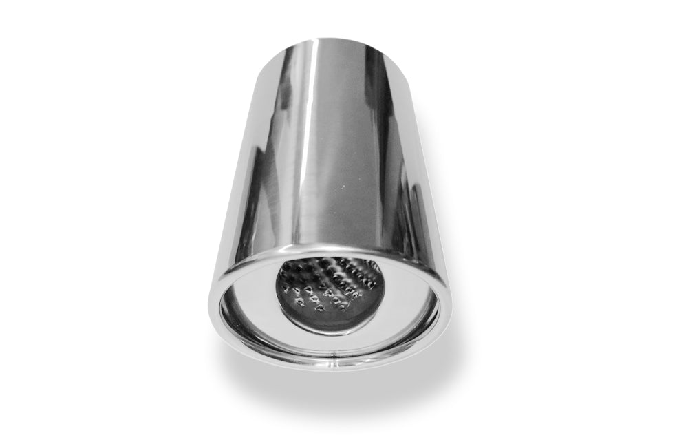 Fox Anschweißendrohr Typ 33 129x106 mm / Länge: 300 mm  - oval / eingerollt / 19° abgeschrägt / mit Absorber