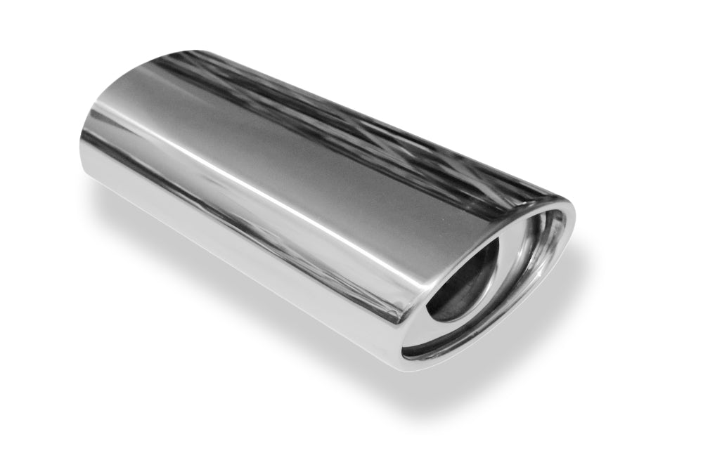 FoxAnschweißendrohr Typ 33 140x90 mm / Länge: 300 mm - oval / eingerollt / 14° abgeschrägt / mit Absorber