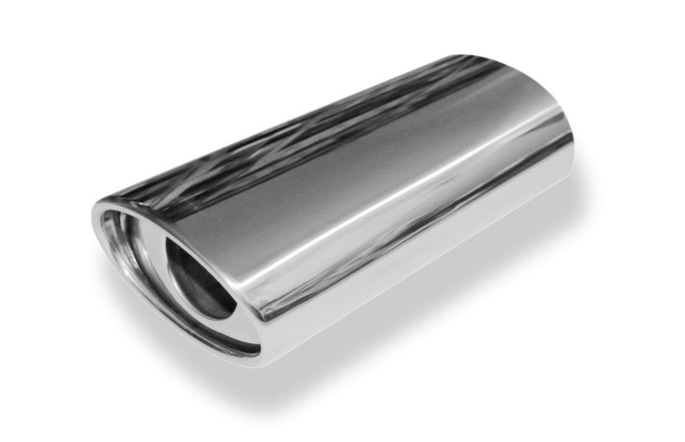 FoxAnschweißendrohr Typ 33 140x90 mm / Länge: 300 mm - oval / eingerollt / 14° abgeschrägt / mit Absorber