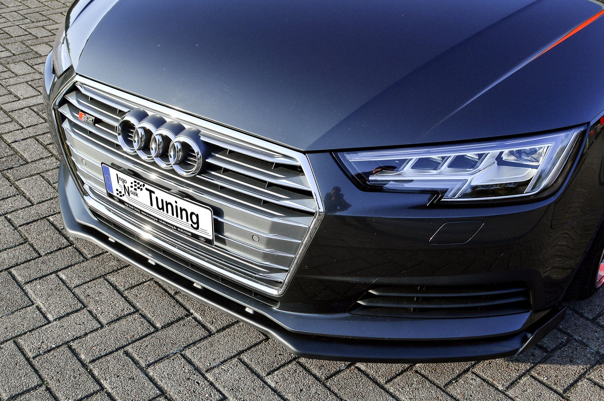 Cup Frontspoilerlippe mit Wings für Audi A4 B9 ab Bj. 2015-2019