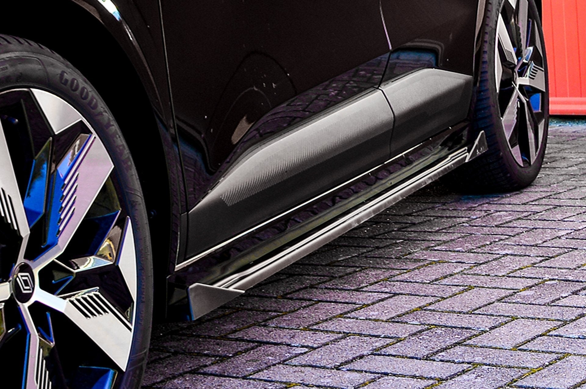 Seitenschweller mit Wings vorne + hinten aus ABS für Renault Megane E-Tech RCB