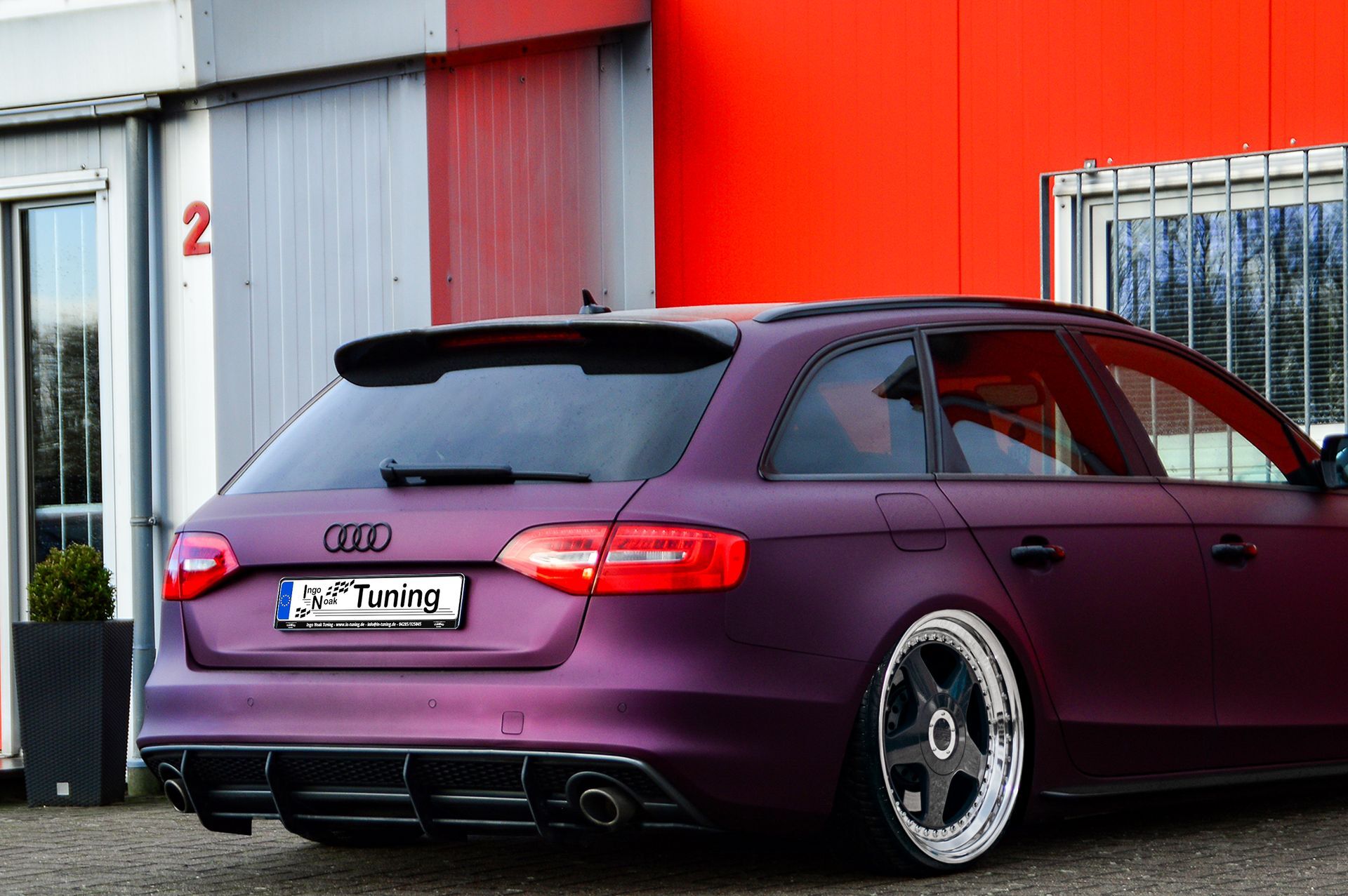 Gefräster Heckansatz aus ABS für Audi A4 + S4 B8 Facelift