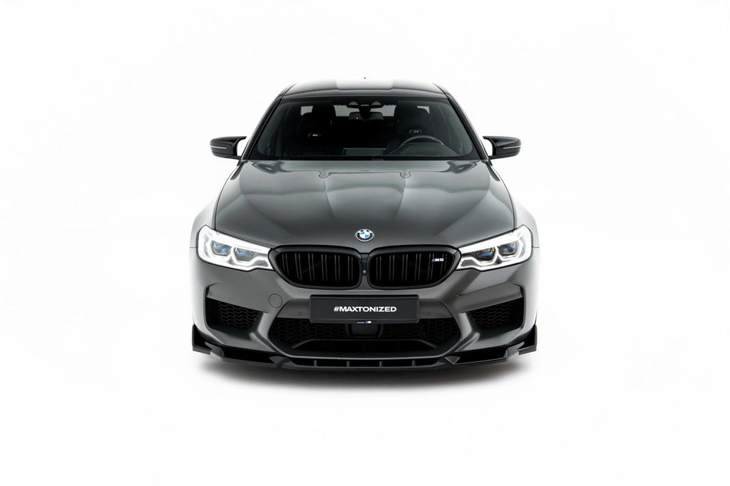 Maxton Design Street+ Spoilerlippe Front Ansatz V.3 passend für BMW M5 F90 schwarz Hochglanz