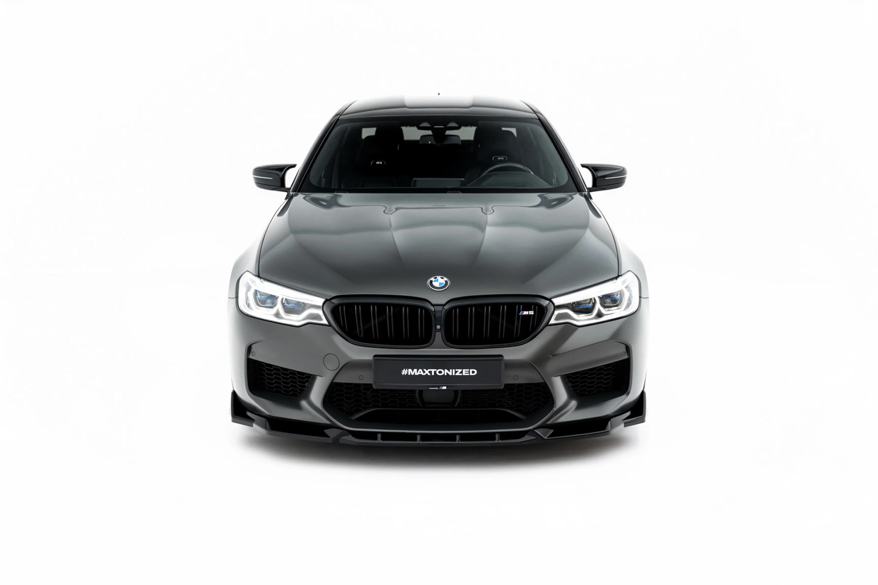 Maxton Design Street+ Spoilerlippe Front Ansatz V.3 passend für BMW M5 F90 schwarz Hochglanz