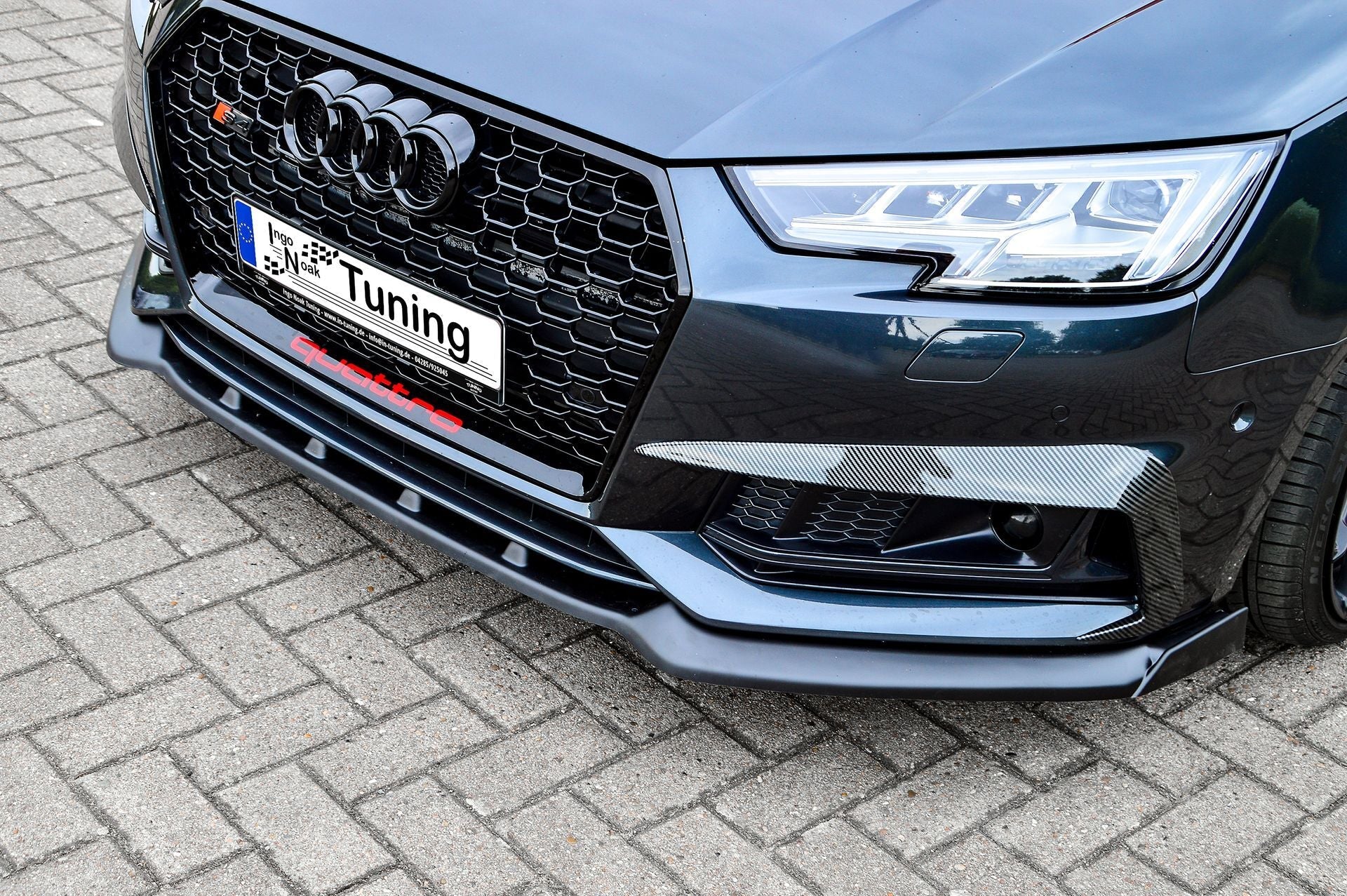 Cup Frontspoilerlippe V2 mit Wings  für Audi A4 S-Line + S4 B9