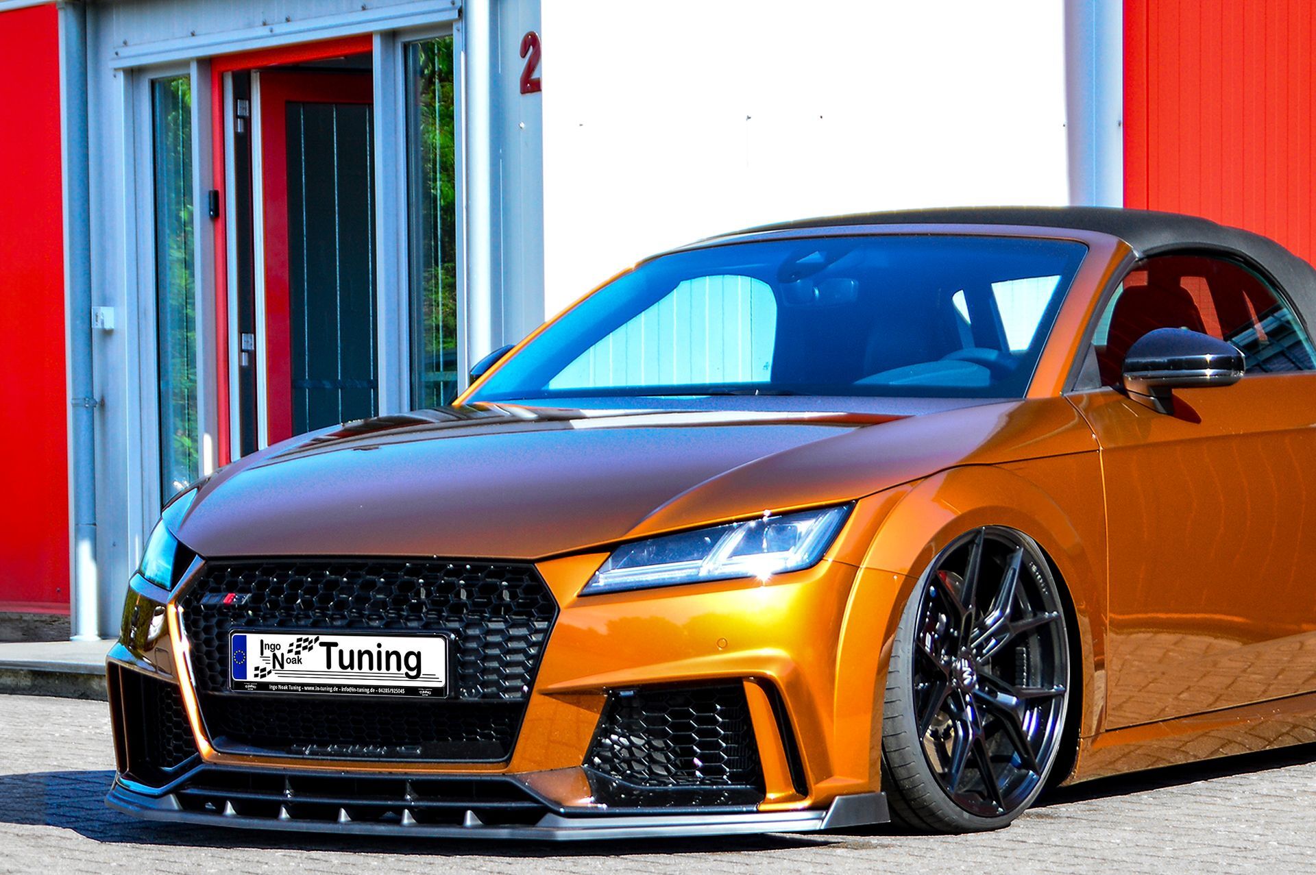 Spoilerschwert Frontspoiler Cuplippe mit Wing aus ABS für Audi TTRS 8S