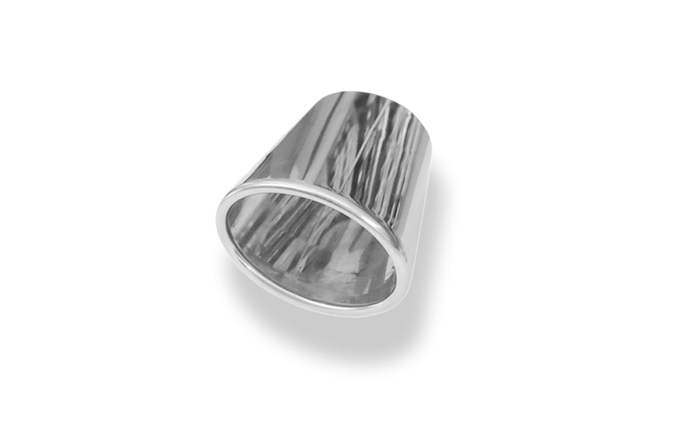 FoxAnschweißendrohr Typ 38 - Rechts 115x85 mm / Länge: 240 mm - oval  - seitlich nach rechts, sowie nach unten abgeschrägt / eingerollt / ohne Absorber