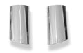 Fox Anschweißendrohr Typ 38 - Rechts & Links 160x90 mm / Länge: 300 mm - oval  - 1x seitlich nach rechts 15° und 1x seitlich nach links 15°, sowie 15° nach unten abgeschrägt / eingerollt / ohne Absorber