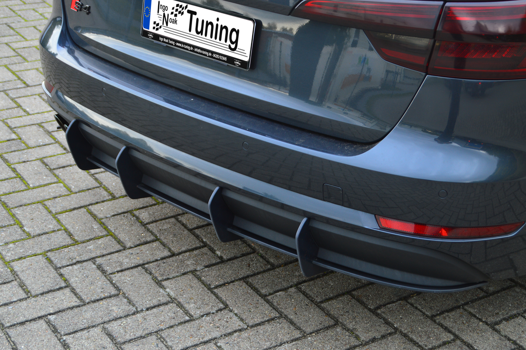 Gefräster Heckansatz aus ABS für Audi A4 B9 Avant Vorfacelift