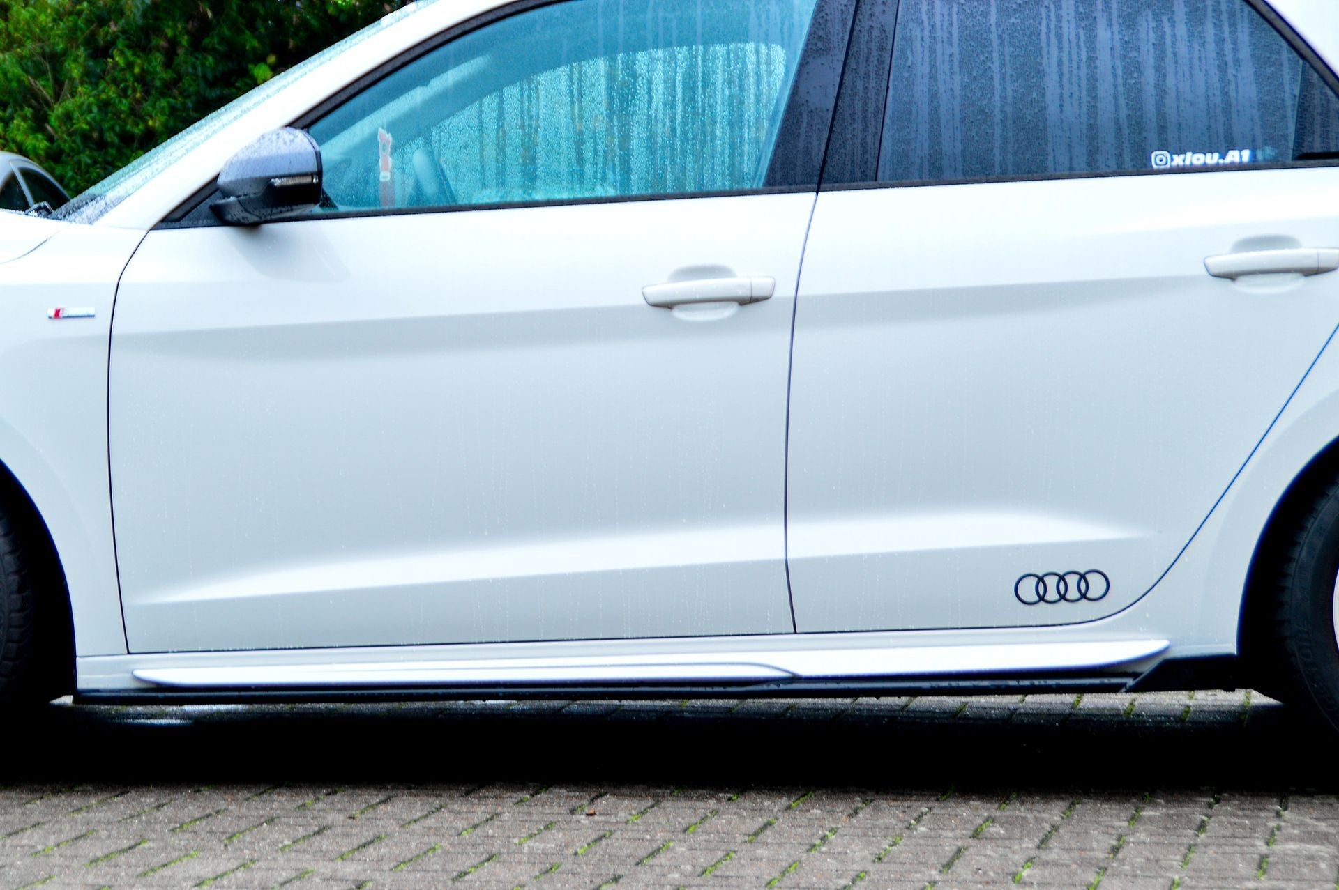 Seitenschweller mit Wings  aus ABS für Audi A1 GB Sportback S-Line ab Bj.2018-