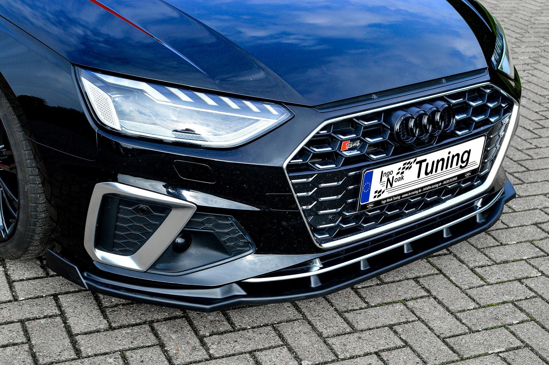 Cup Frontspoilerlippe mit Wings für Audi A4 S-Line + S4 B9 Facelift