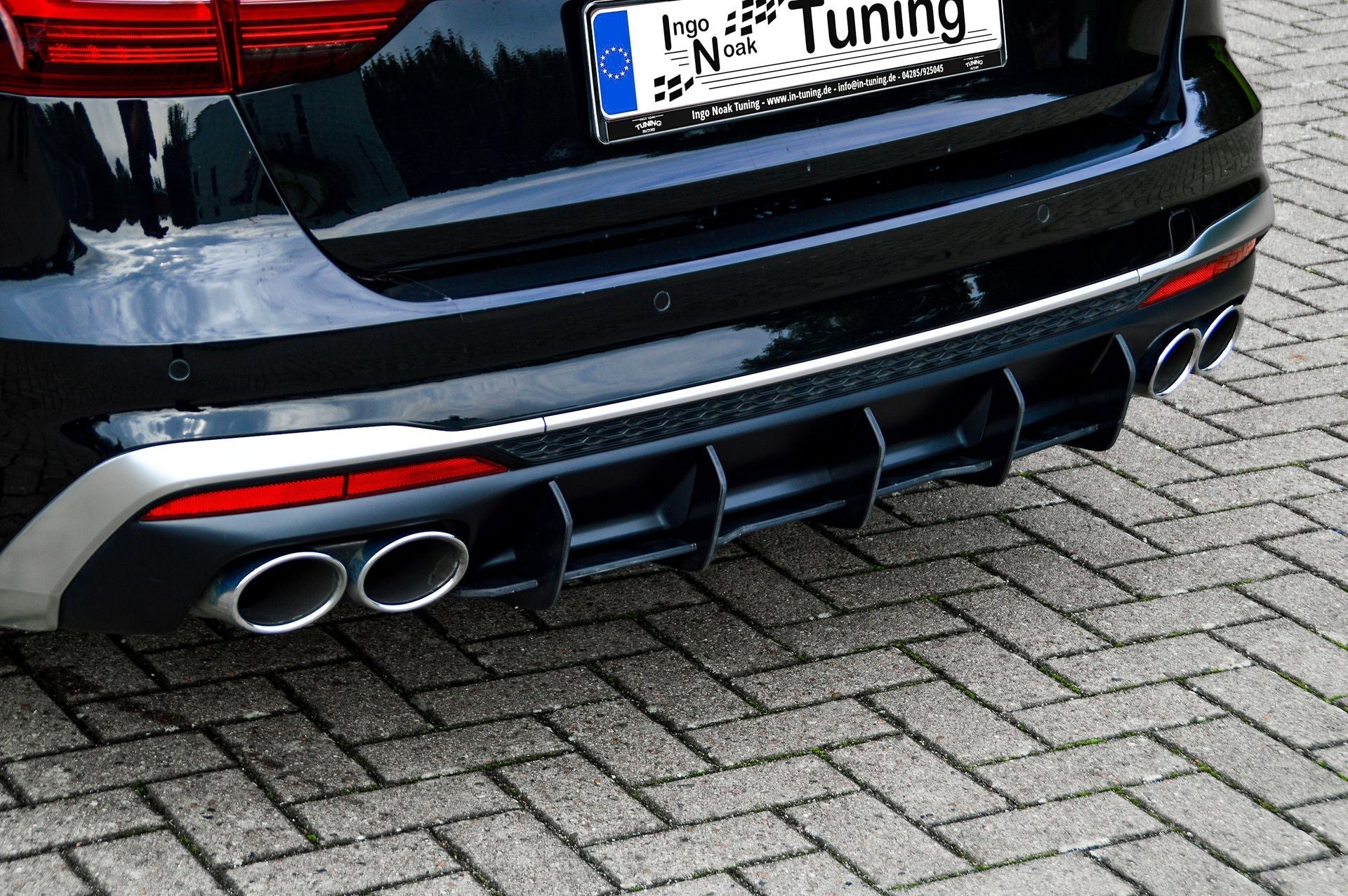 Gefräster Heckansatz aus ABS für Audi S4 B9 Facelift