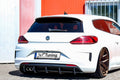 Gefräster Heckansatz mit Finnen für VW Scirocco 3 mit R-Line Facelift