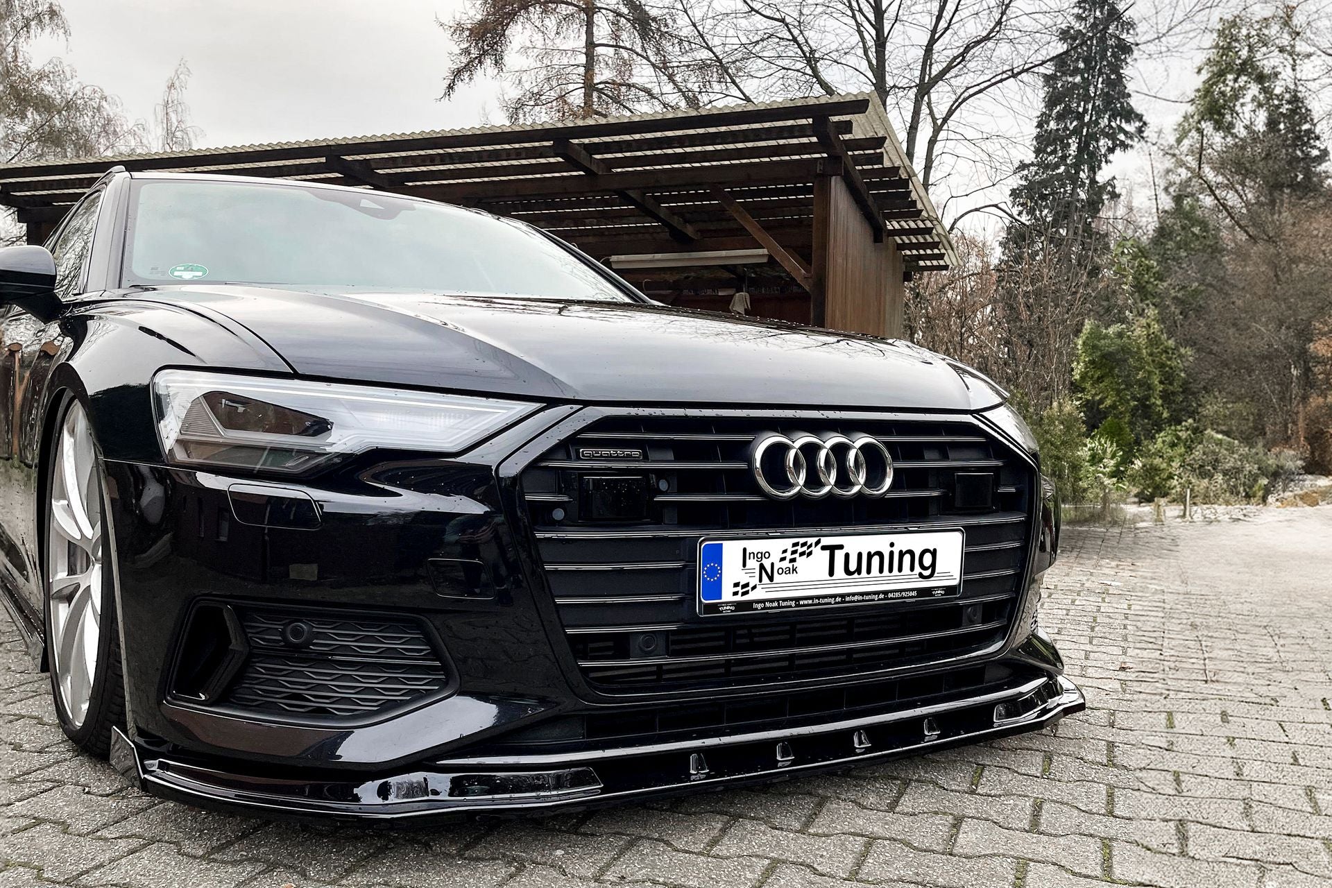 Cup Frontspoilerlippe mit Wings für Audi A6 4K C8 ab Bj. 2018-2023